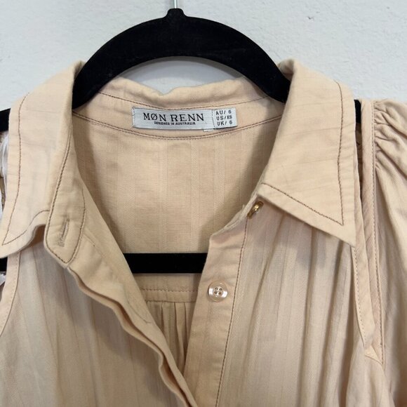 Mon Renn Marlow Midi Dress Size US XS Color Cream - Picture 3 of 4